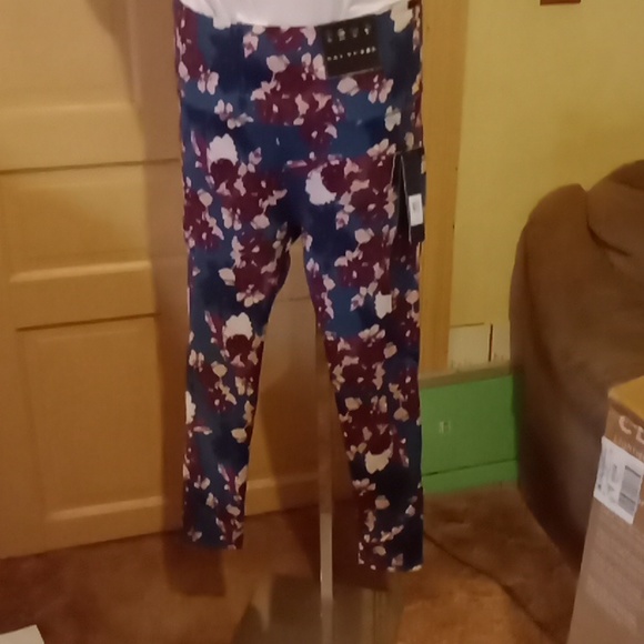 Active High Waist Tummy Control Leggings Ninfee Print (water lily) X large, NW - Picture 8 of 15